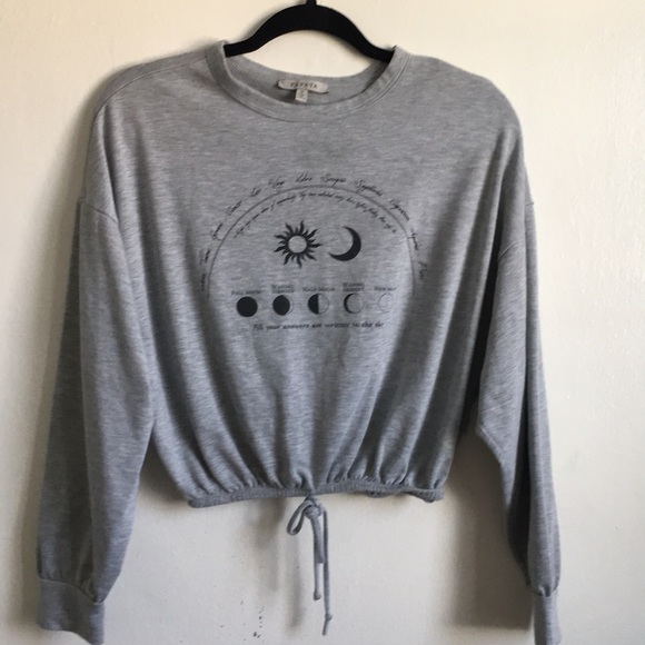 Papaya Tops - Gray blouse long sleeve